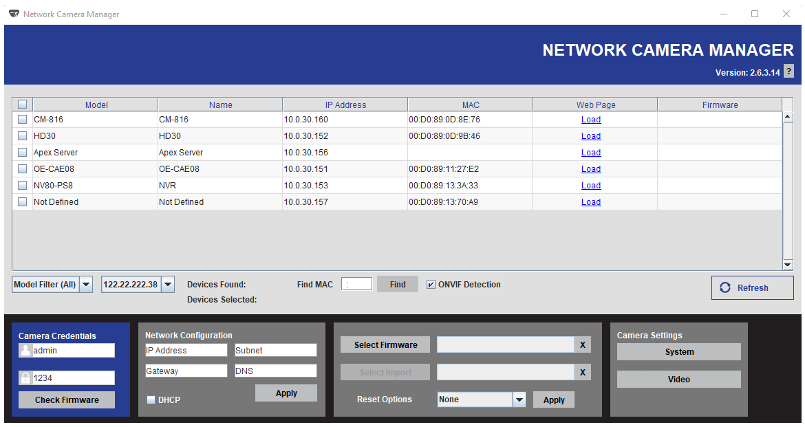 Assigning an IP Address to a Camera