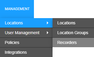 Management Locations Recorders dropdown.png